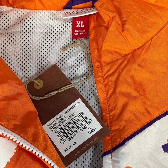 Clemson Tigers Mitchell & Ness Retro Lined Windbreaker Jacket - Picture 4 of 4
